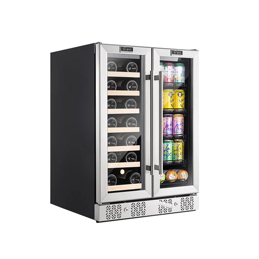 Empava EMPV-BR03D 24" Dual Zone Wine & Beverage Cooler