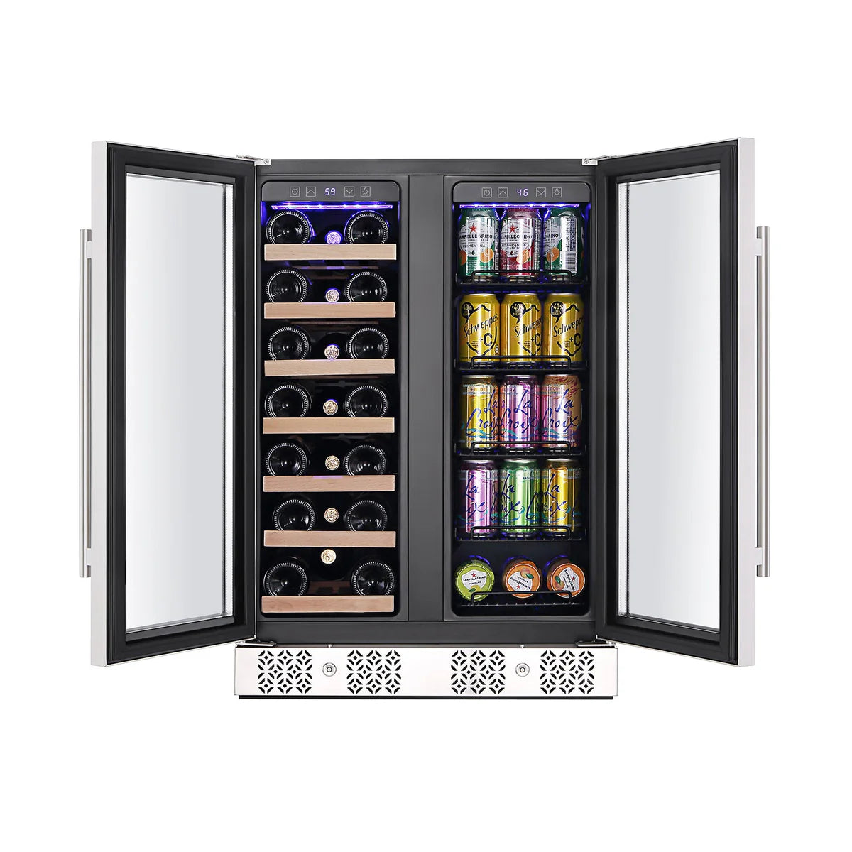 Empava EMPV-BR03D 24" Dual Zone Wine & Beverage Cooler
