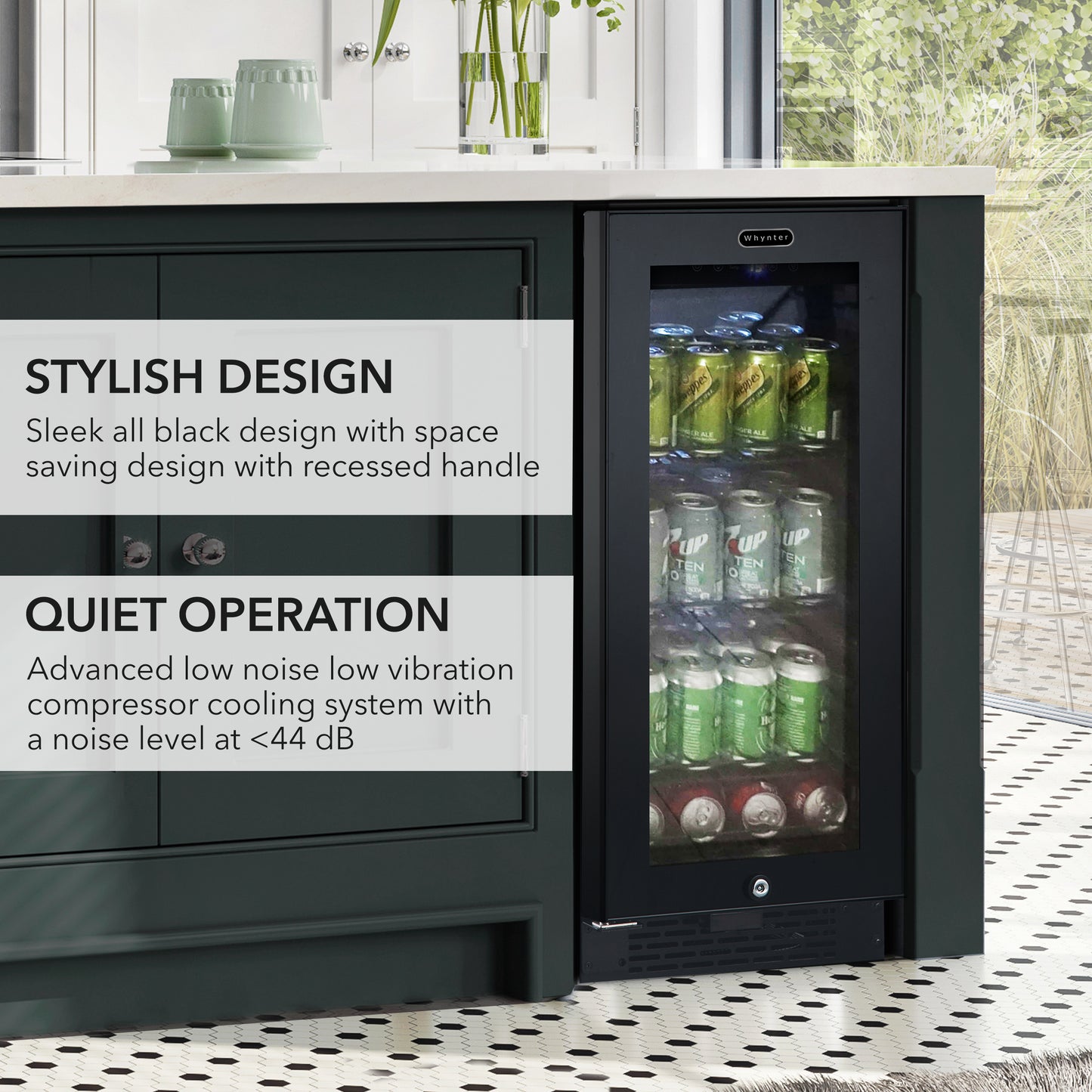 Whynter BBR-801BG Black Glass 100 Can Beverage Cooler