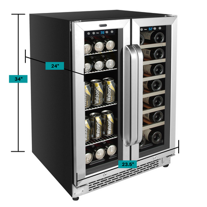 Whynter BWB-2060FDS Dual Zone Wine & Beverage Cooler