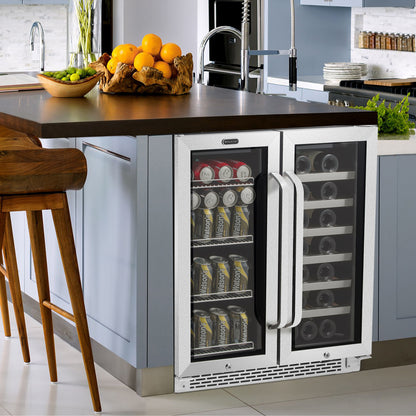 Whynter BWB-3388FDS Dual Zone Wine & Beverage Cooler