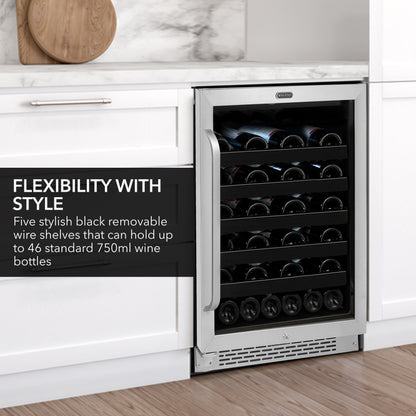 Whynter BWR-408SB 46 Bottle Single Zone Wine Cooler