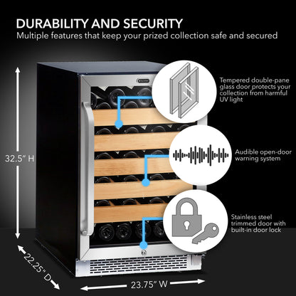 Whynter BWR-541STS 54 Bottle Single Zone Wine Cooler