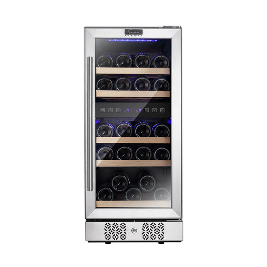 Empava EMPV-WC02D 15" Slim Dual Zone Wine Fridge