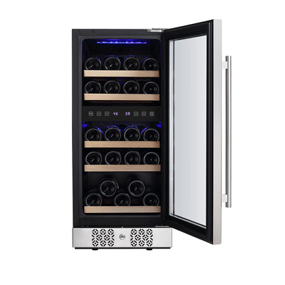 Empava EMPV-WC02D 15" Slim Dual Zone Wine Fridge