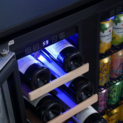 Empava EMPV-BR03D 24" Dual Zone Wine & Beverage Cooler