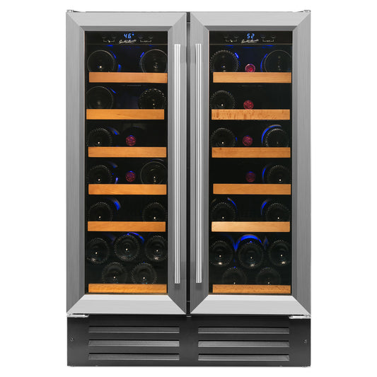 Smith & Hanks RW116D Dual Zone Stainless Steel Wine Cooler